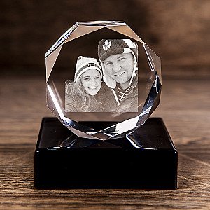 3D Crystal Jeweled Puck